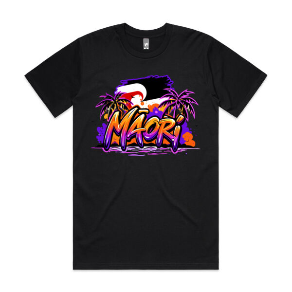 MAORI PALM TREE SUNSET GRAPHIC TEE Thumbnail