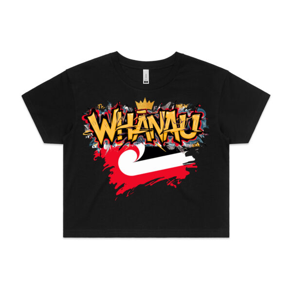 WHANAU GRAPHIC WOMEN CROP TEE yellow Thumbnail