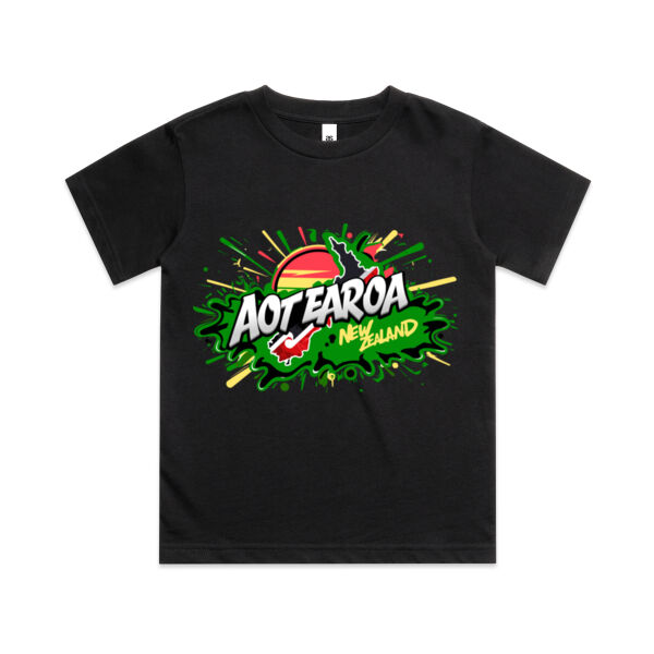 AOTEAROA YOUTH GRAPHIC TEE GREEN Thumbnail