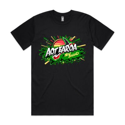 AOTEAROA GRAPHIC TEE MENS GREEN Thumbnail