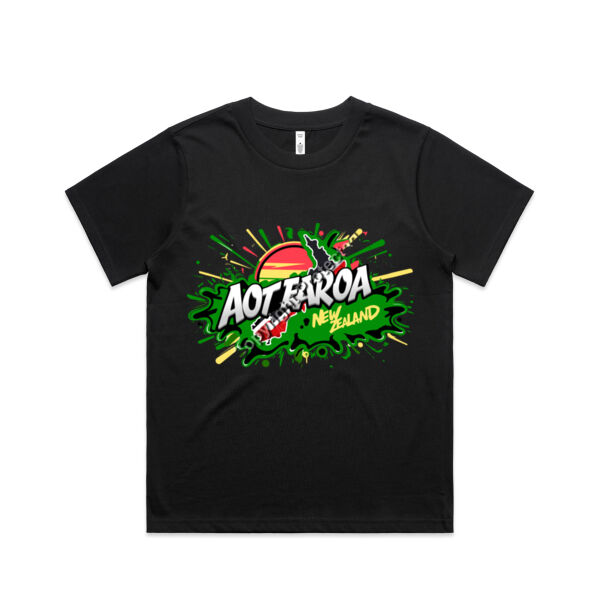 AOTEAROA WOMENS GRAPHIC TEE GREEN Thumbnail