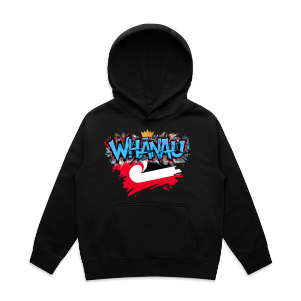 WHANAU GRAPHIC HOODIE Blue Thumbnail