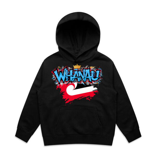 WHANAU GRAPHIC YOUTH HOODIE Blue  Thumbnail