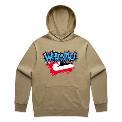 WHANAU GRAPHIC MENS HOODIE Blue  Thumbnail