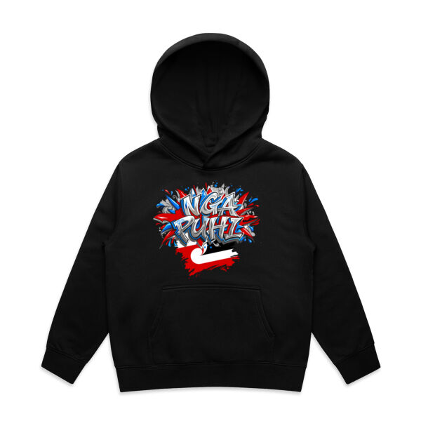 NGAPUHI GRAPHIC MAORI KIDS HOODIE Thumbnail