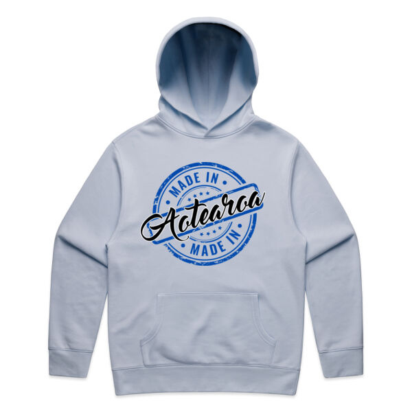 MADE IN AOTEAROA MEN HOODIE blue print. Thumbnail