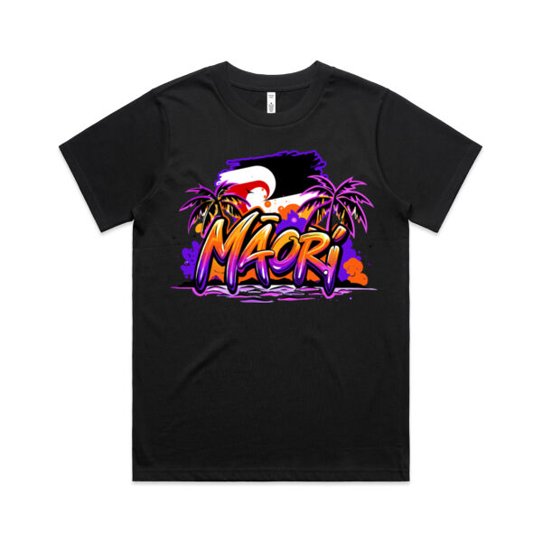 MAORI PALM TREE SUNSET WOMENS TEE Thumbnail