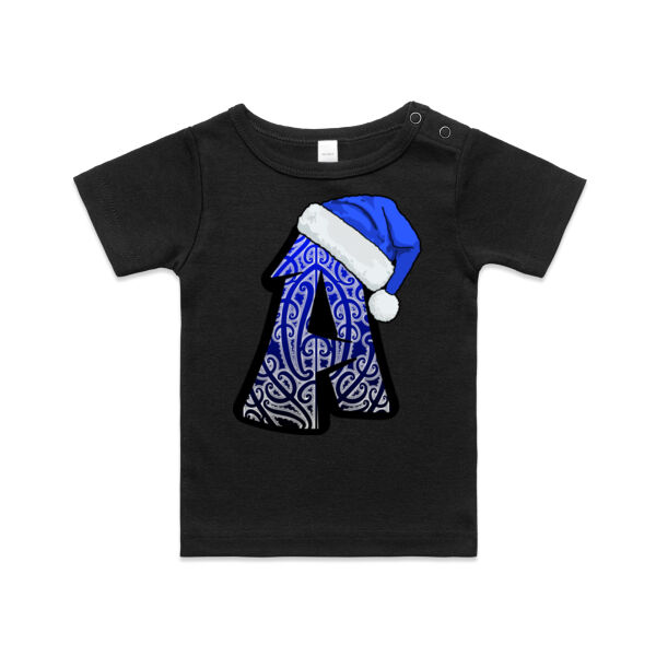 Single Letter Xmas Teez Blue A - AS Colour / ORGANIC INFANT WEE TEE  Thumbnail