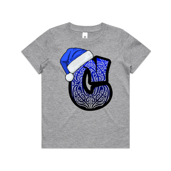 Single Letter Xmas Teez Blue C - AS Colour / YOUTH STAPLE TEE Thumbnail