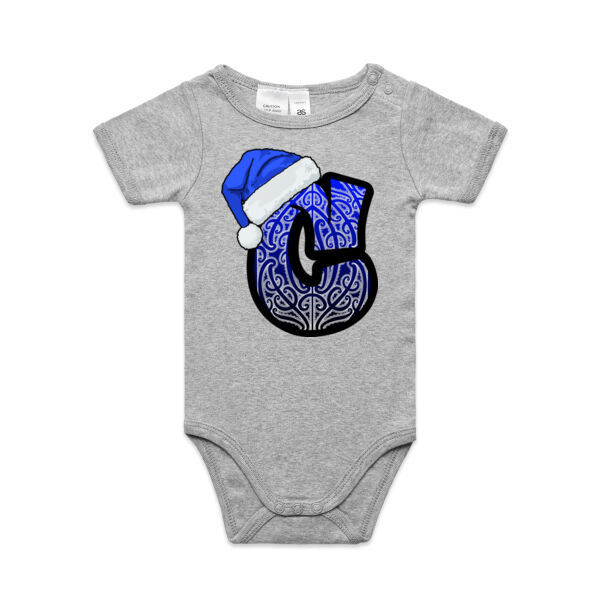 Single Letter Xmas Teez Blue C - AS Colour / ORGANIC MINI-ME ONE-PIECE Thumbnail