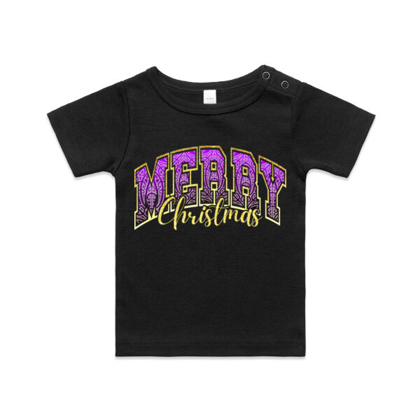 Merry Christmas Tee 3 - AS Colour / ORGANIC INFANT WEE TEE  Thumbnail