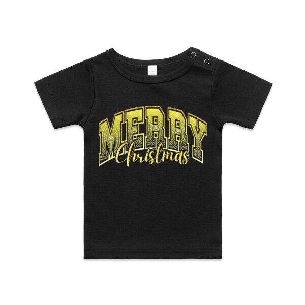 Merry Christmas Tee 4 - AS Colour / ORGANIC INFANT WEE TEE  Thumbnail