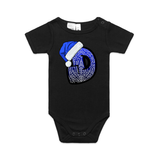 Single Letter Xmas Teez Blue D - AS Colour / ORGANIC MINI-ME ONE-PIECE Thumbnail