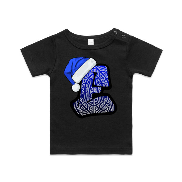 Single Letter Xmas Teez Blue E - AS Colour / ORGANIC INFANT WEE TEE  Thumbnail