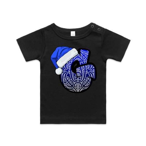 Single Letter Xmas Teez Blue G - AS Colour / ORGANIC INFANT WEE TEE  Thumbnail