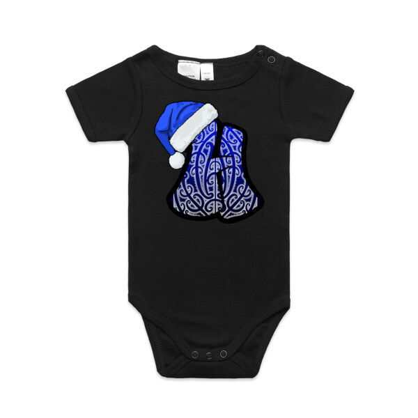 Single Letter Xmas Teez Blue H - AS Colour / ORGANIC MINI-ME ONE-PIECE Thumbnail