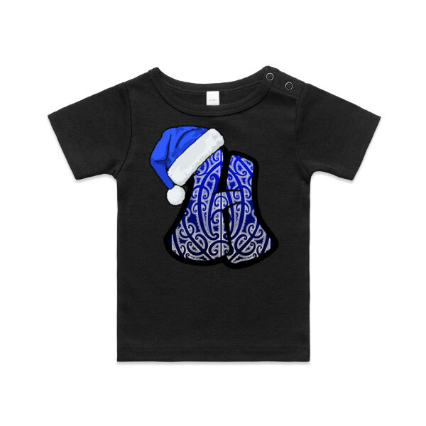 Single Letter Xmas Teez Blue H - AS Colour / ORGANIC INFANT WEE TEE  Thumbnail