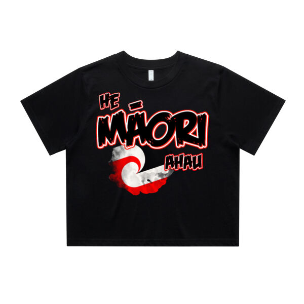 He Maori ahau Tee Red - AS Colour / Wo's Classic Crop Tee Thumbnail