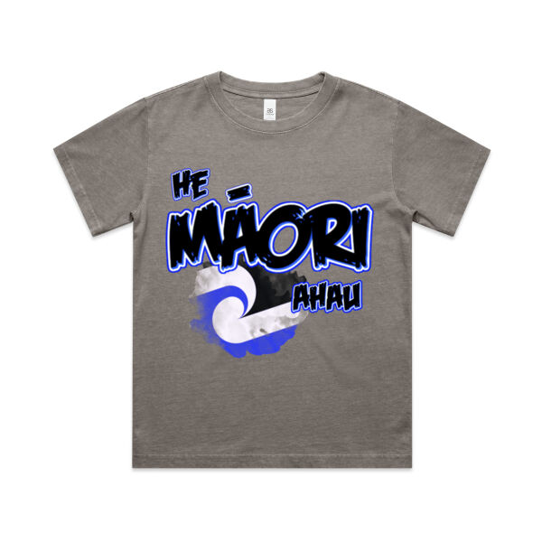 He Maori ahau Tee Blue - AS Colour / Kids Heavy Faded Tee Thumbnail