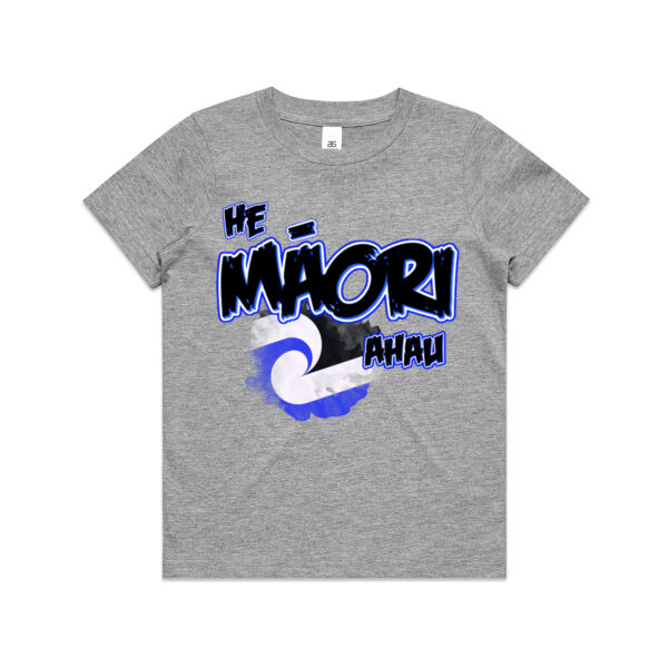 He Maori ahau Tee Blue - AS Colour / YOUTH STAPLE TEE Thumbnail