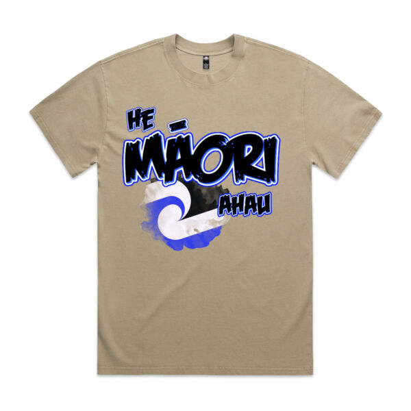 He Maori ahau Tee Blue - AS Colour / HEAVY FADED TEE Thumbnail