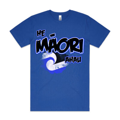 He Maori ahau Tee Blue - AS Colour / BLOCK TEE 2 Thumbnail