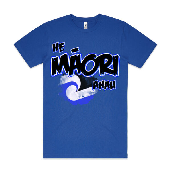He Maori ahau Tee Blue - AS Colour / BLOCK TEE 2 Thumbnail