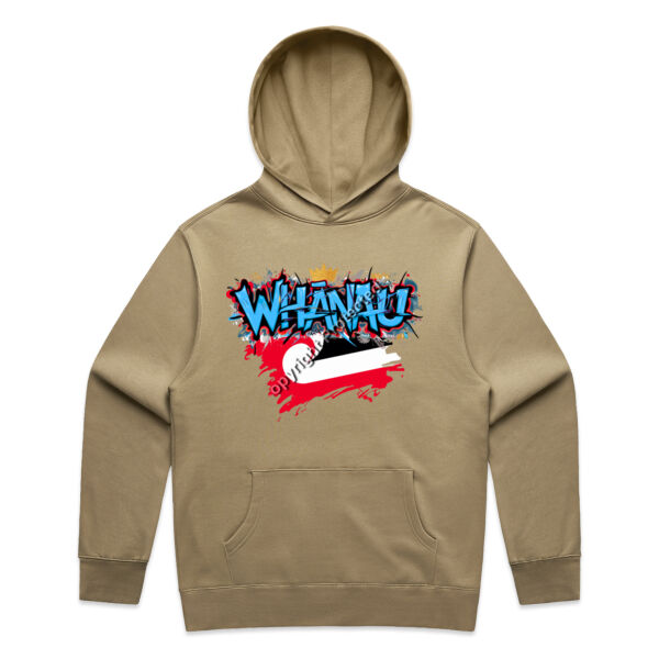WHANAU GRAPHIC MENS HOODIE Blue  2 Thumbnail