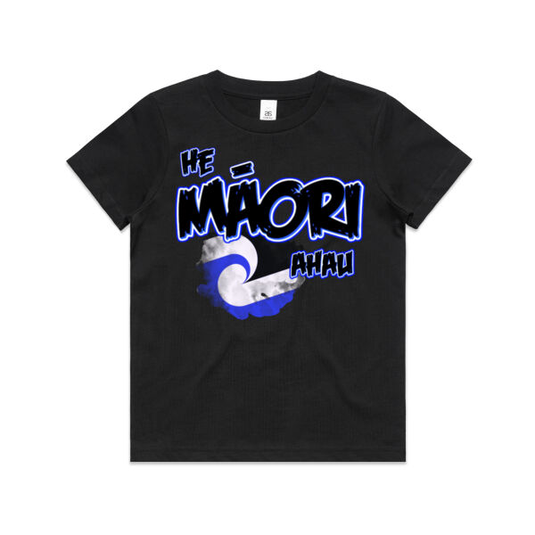 He Maori ahau Tee Blue - AS Colour / YOUTH STAPLE TEE Thumbnail
