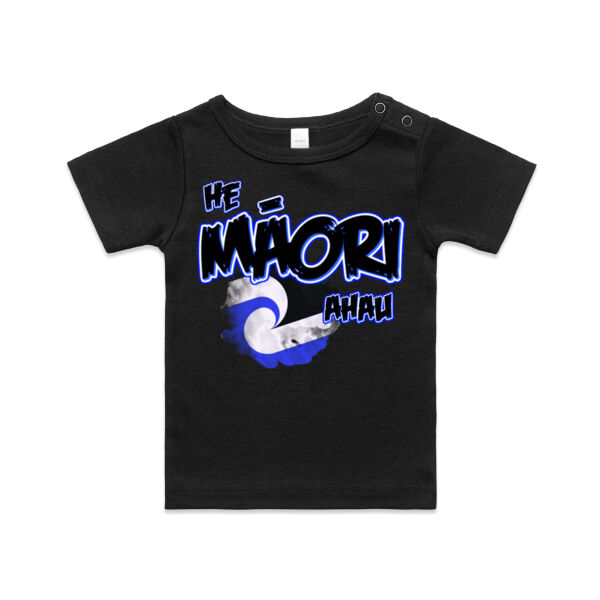 He Maori ahau Tee Blue - AS Colour / ORGANIC INFANT WEE TEE  Thumbnail
