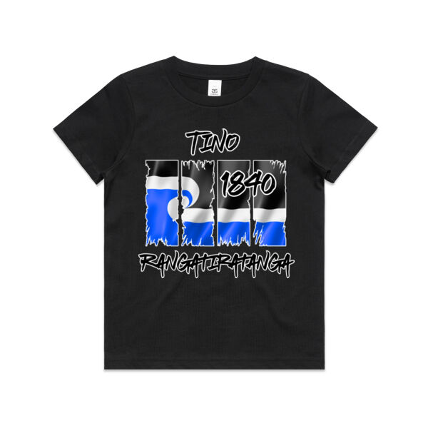 Tino Rangatiratanga Split Tee blue Thumbnail