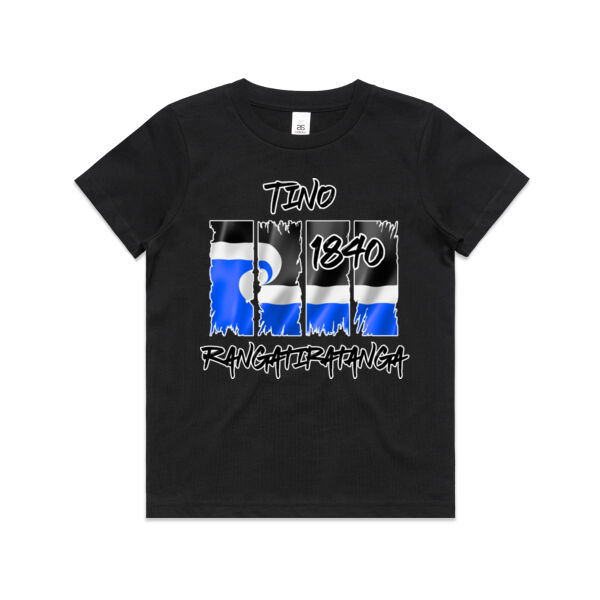 Tino Rangatiratanga Split Tee blue Thumbnail