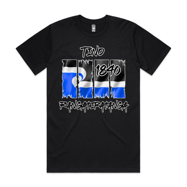 Tino Rangatiratanga Split Tee blue Thumbnail