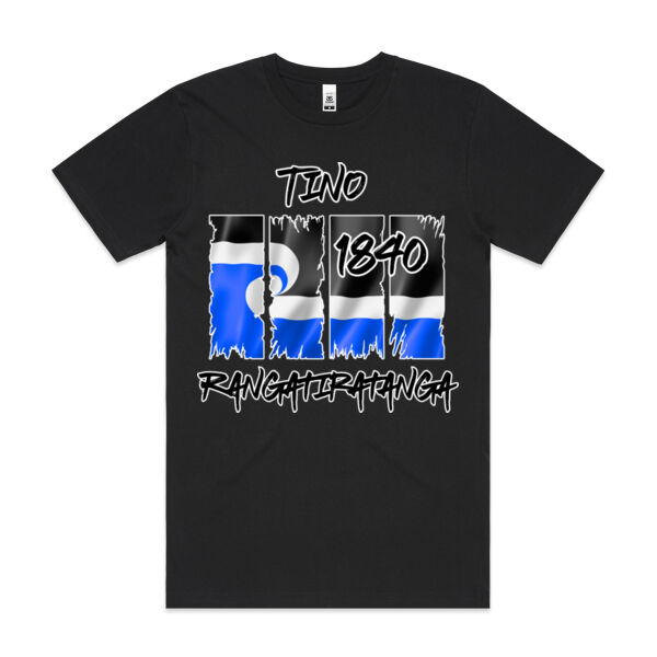 Tino Rangatiratanga Split Tee blue Thumbnail