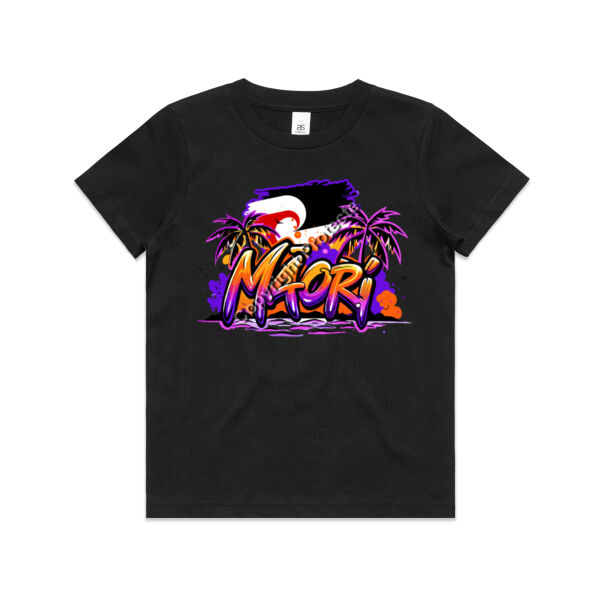 MAORI PALM TREE SUNSET GRAPHIC TEE Thumbnail
