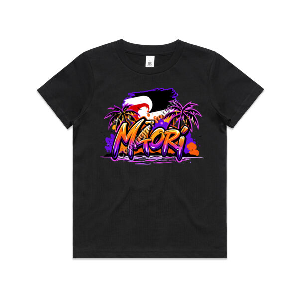 MAORI PALM TREE SUNSET GRAPHIC TEE Thumbnail