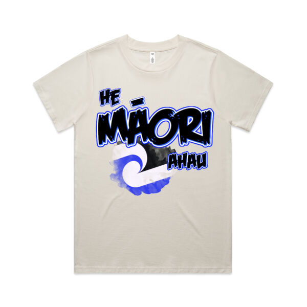 He Maori ahau Tee Blue - AS Colour / Wo's CROP TEE Thumbnail