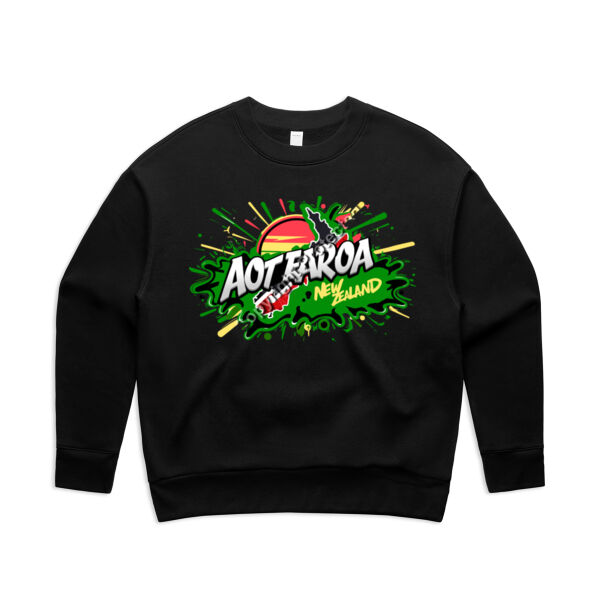 AOTEAROA WOMENS GRAPHIC TEE GREEN Thumbnail