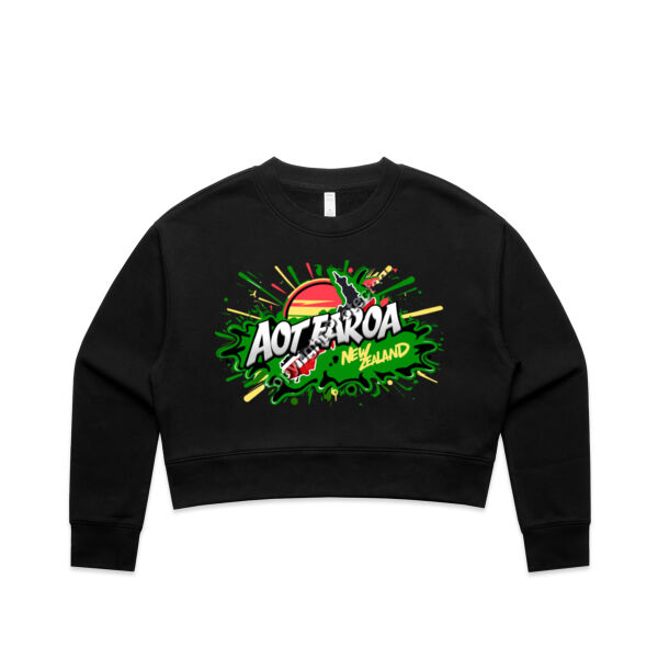 AOTEAROA WOMENS GRAPHIC TEE GREEN Thumbnail