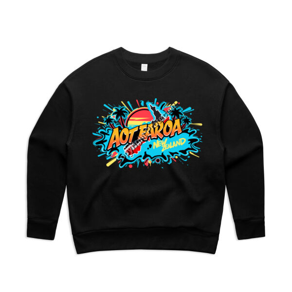 AOTEAROA GRAPHIC WOMENS TEE BLUE  Thumbnail