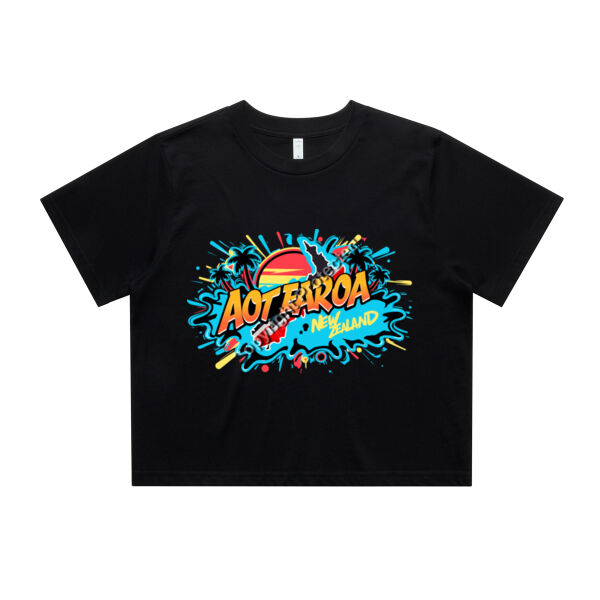 AOTEAROA GRAPHIC WOMENS TEE BLUE  Thumbnail