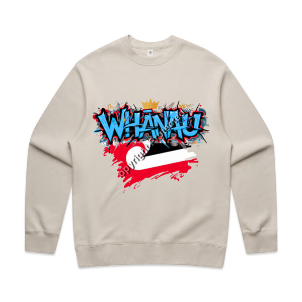 WHANAU GRAPHIC MENS HOODIE Blue  Thumbnail