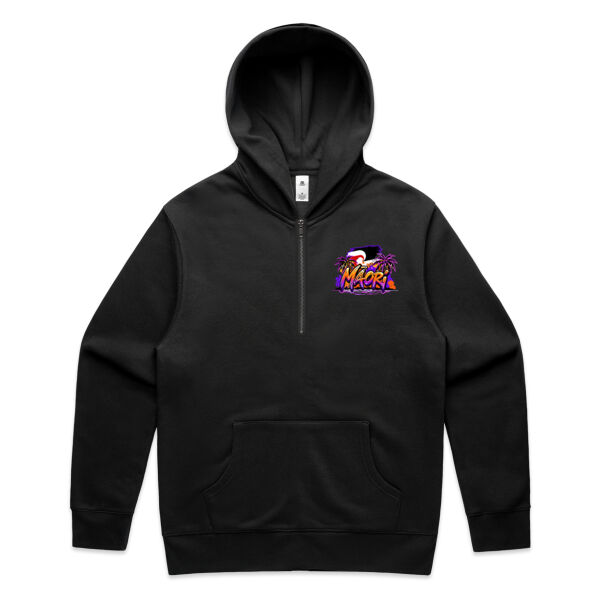 MAORI PALM TREE SUNSET GRAPHIC  - AS Colour / RELAX HALF ZIP HOOD Thumbnail