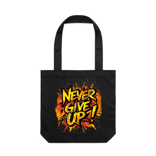 Never Give Up tote bag - AS Colour /  Basic Tote Thumbnail