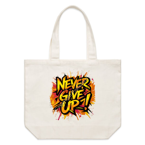Never Give Up tote bag - AS Colour / SHOULDER TOTE Thumbnail
