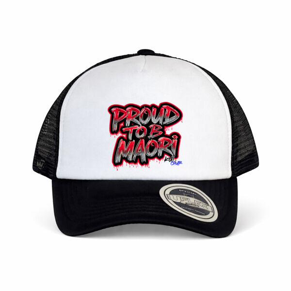 Proud To B Maori Graphic - UFLEX/SNAP BACK TRUCKER Thumbnail