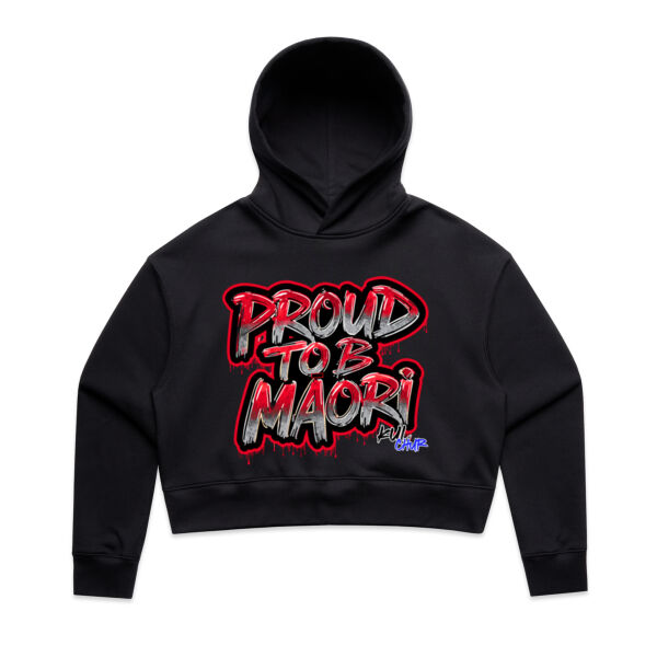 Proud To B Maori Graphic - AS Colour / RELAX CROP HOOD Thumbnail