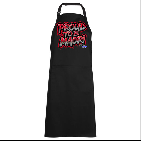 Proud To B Maori Graphic - APRON WITH POCKET AND BIB Thumbnail