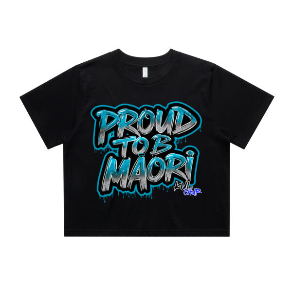 Proud To B Maori Graphic Teal - AS Colour / Wo's Classic Crop Tee Thumbnail
