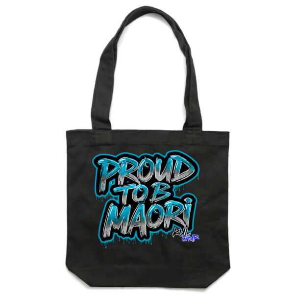 Proud To B Maori Graphic Teal - AS Colour / CARRIE TOTE Thumbnail
